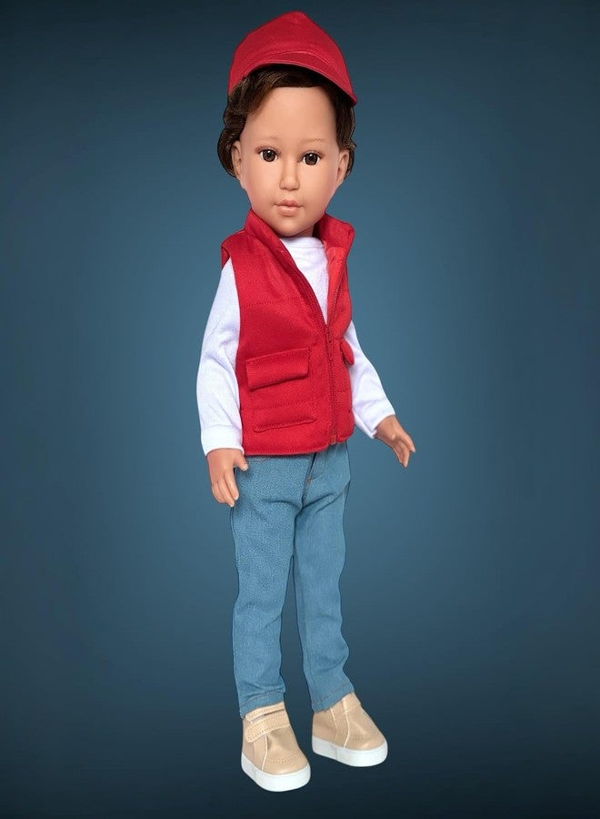 MBD Kennedy and Friends Complete Outfits for 18 Inch Fashion Girl Dolls- 18 Inch Doll Clothes That Fits All 18 Inch Dolls (Red Set for Boys) - Image 4